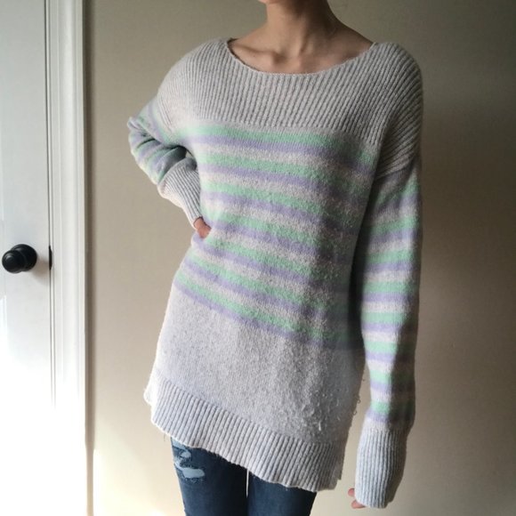 Loft striped pastel sweater - Picture 1 of 5